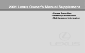 2001 Lexus GS 300 Owners Manual