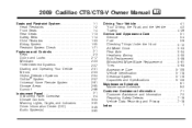 2009 Cadillac CTS Owner's Manual