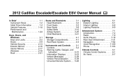 2012 Cadillac Escalade Owner's Manual
