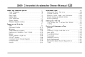 2009 Chevrolet Avalanche Owner's Manual