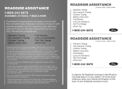 2015 Ford Escape Roadside Assistance Card Printing 3