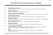 1999 Chevrolet Express Van Owner's Manual