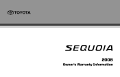 2008 Toyota Sequoia Warranty, Maitenance, Services Guide