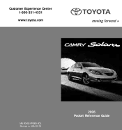 2006 Toyota Solara Owners Manual