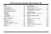 2010 Chevrolet Colorado Regular Cab Owner's Manual