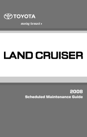 2008 Toyota Land Cruiser Warranty, Maitenance, Services Guide