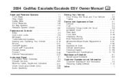 2004 Cadillac Escalade Owner's Manual