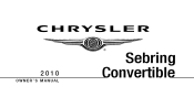 2010 Chrysler Sebring Owner Manual Convertible