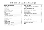 2005 Buick LaCrosse Owner's Manual