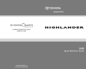 2008 Toyota Highlander Owners Manual