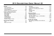 2010 Chevrolet Aveo Owner's Manual