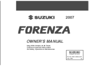 2007 Suzuki Forenza Owner's Manual
