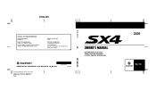 2009 Suzuki SX4 Owner's Manual