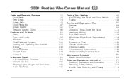 2008 Pontiac Vibe Owner's Manual