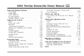 2004 Pontiac Bonneville Owner's Manual
