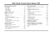 2005 Buick Terraza Owner's Manual