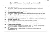 1999 Chevrolet Silverado 2500 Pickup Owner's Manual