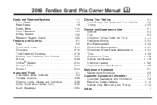 2008 Pontiac Grand Prix Owner's Manual