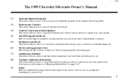 1999 Chevrolet Silverado 1500 Pickup Owner's Manual