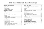 2008 Chevrolet Corvette Owner's Manual