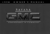 1998 GMC Savana Van Owner's Manual