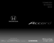 2014 Honda Accord 2014 Accord Sedan Technology Reference Guide (LX, Sport, and EX)