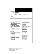 2003 Lincoln LS Scheduled Maintenance Guide 6th Printing