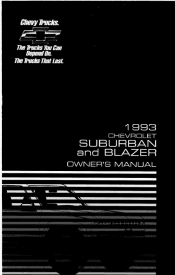 1993 Chevrolet Suburban Owner's Manual