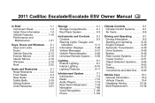 2011 Cadillac Escalade ESV Owner's Manual