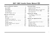 2007 GMC Acadia Owner's Manual