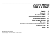 2004 Saab 9-3 Owner's Manual