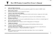 1999 Pontiac Grand Prix Owner's Manual