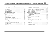 2007 Cadillac Escalade Owner's Manual