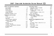 2007 Chevrolet Avalanche Owner's Manual