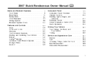 2007 Buick Rendezvous Owner's Manual