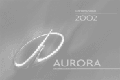 2002 Oldsmobile Aurora Owner's Manual