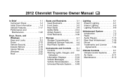 2012 Chevrolet Traverse Owner's Manual