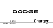 2010 Dodge Charger Owner Manual SRT8