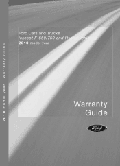 2010 Ford F450 Super Duty Crew Cab Warranty Guide 4th Printing