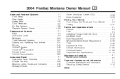 2004 Pontiac Montana Owner's Manual