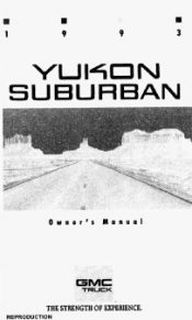 1993 GMC Yukon Owner's Manual