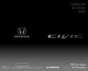 2014 Honda Civic 2014 Civic Hybrid Technology Reference Guide (w/ Navi)
