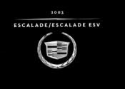2003 Cadillac Escalade Owner's Manual