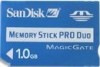 Get SanDisk SDMSPD-1024-A10 - 1GB MemoryStick Pro Duo PDF manuals and user guides
