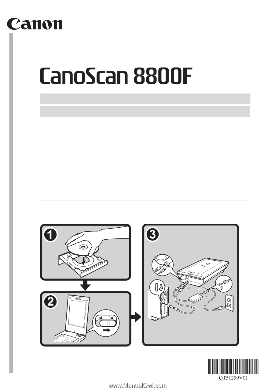 solidaritet Anslået Nathaniel Ward Canon CanoScan 8800F | 8800F Quick Start Guide Instructions