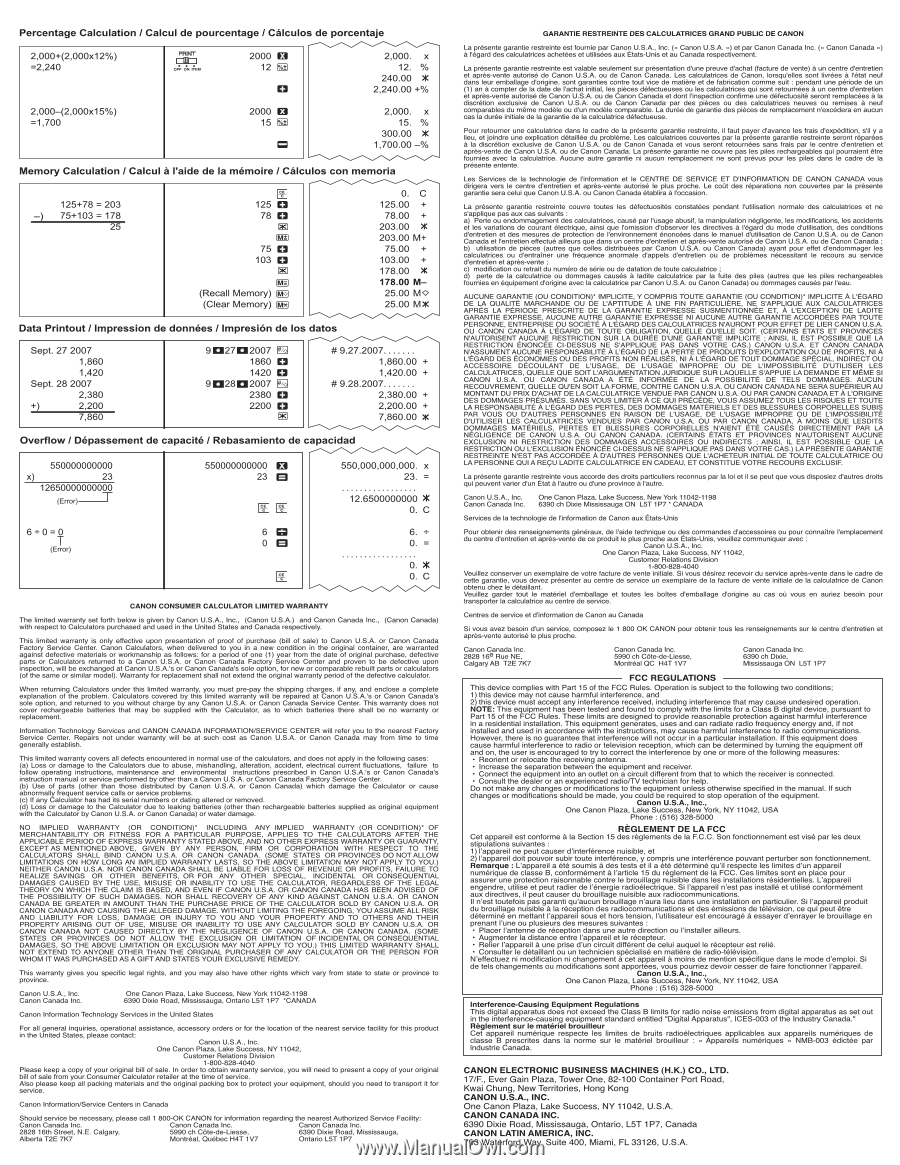 CANON P170-DH USER GUIDE PDF