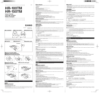Casio HR 100TM | User Guide