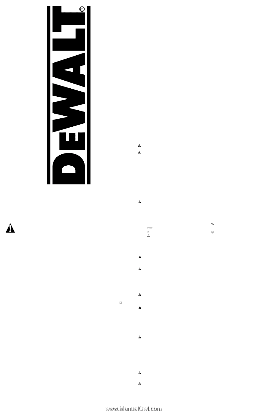 Dewalt | Manual