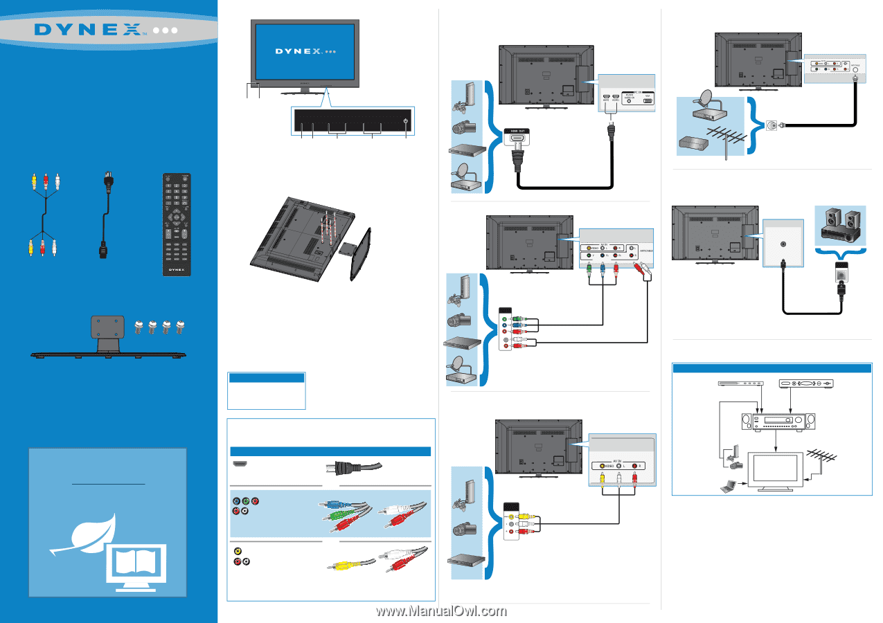Dynex DX-40L261A12 | Quick Setup Guide (English)