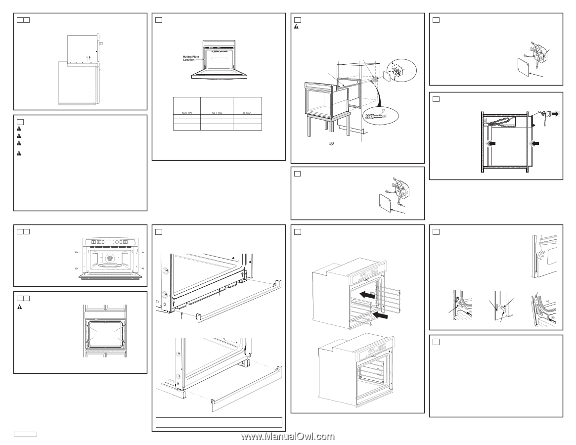 Warning, Warning manual GE PT7800SHSS Installation Instructions